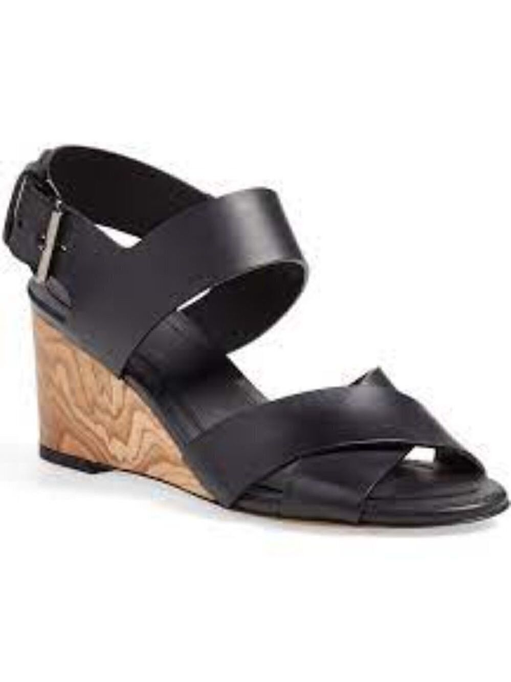 𝅺VINCE New Black "Gwyn" Leather Wedge 10 Slingback